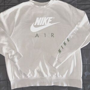 Nike Air Sweatshirt Bone Men’s XL Crewneck Logo Fleece